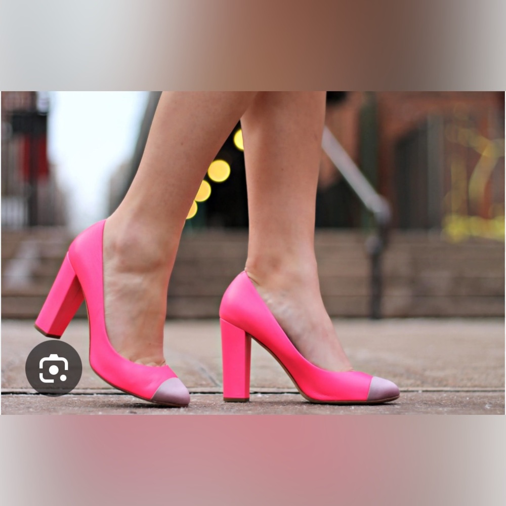 J. Crew Neon Pink and purple pumps, size 9